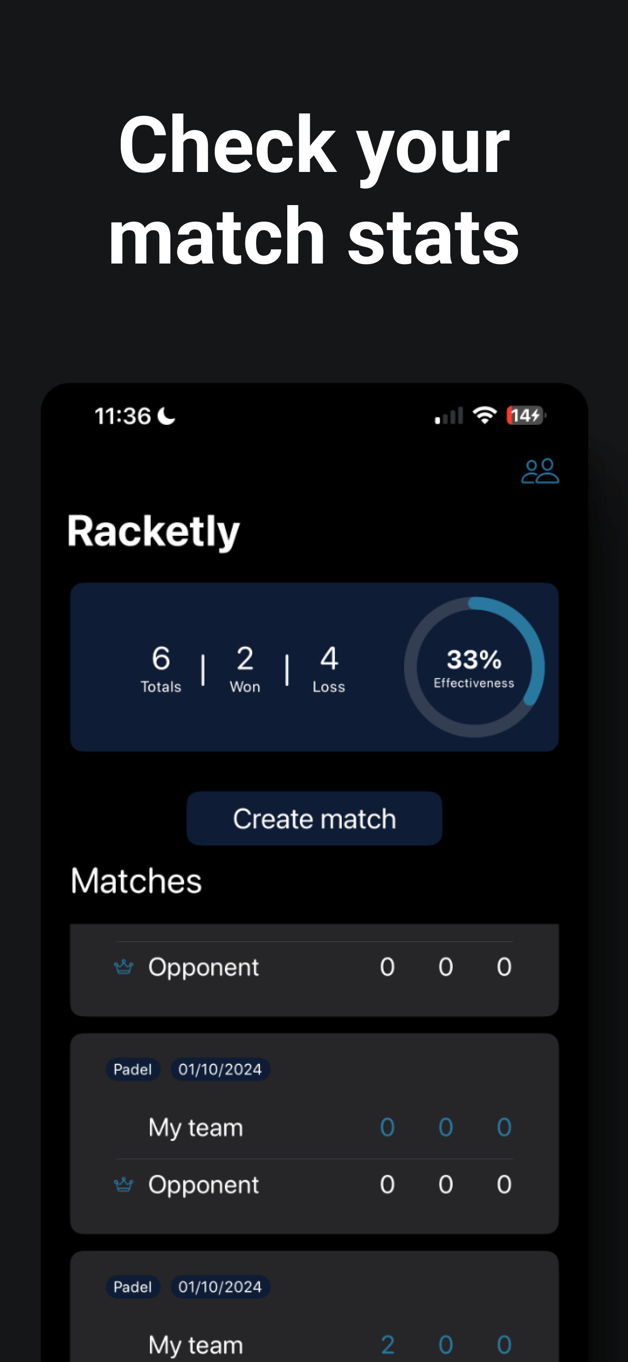 Track Your Matches